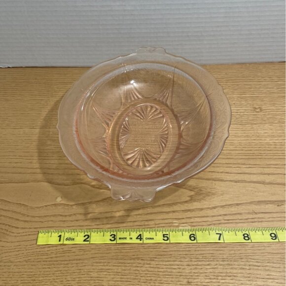 Pink Depression Glass Hazel Atlas Royal Lace Oval Serving Vegetable Bowl 1930-40 - Picture 5 of 5